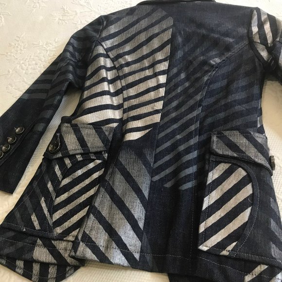 Vintage Custo denim and silver blazer - Picture 4 of 4